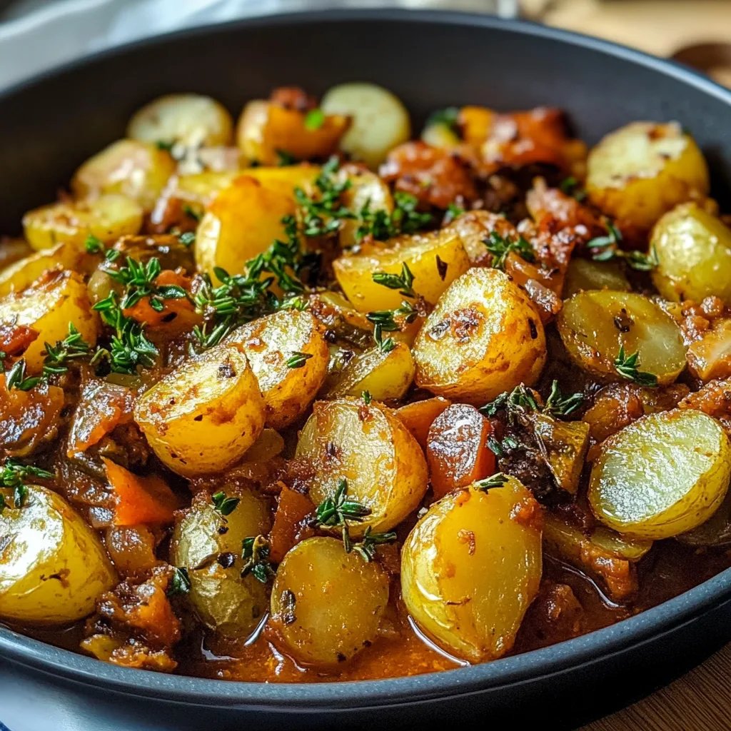 Würzige Kartoffel-Rosenkohl-Pfanne