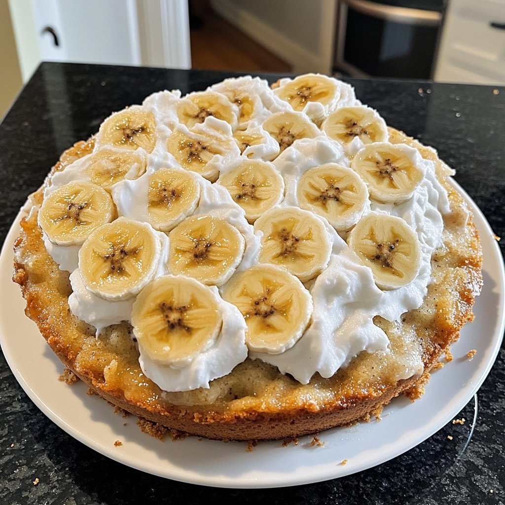 Bananenkuchen mit Sahne