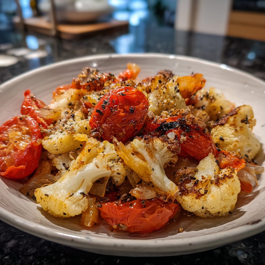 Blumenkohl mit Ofentomaten