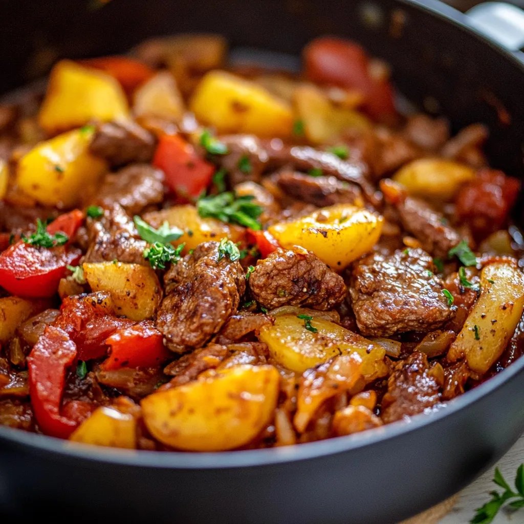 Paprika-Reis-Pfanne mit Hackfleisch