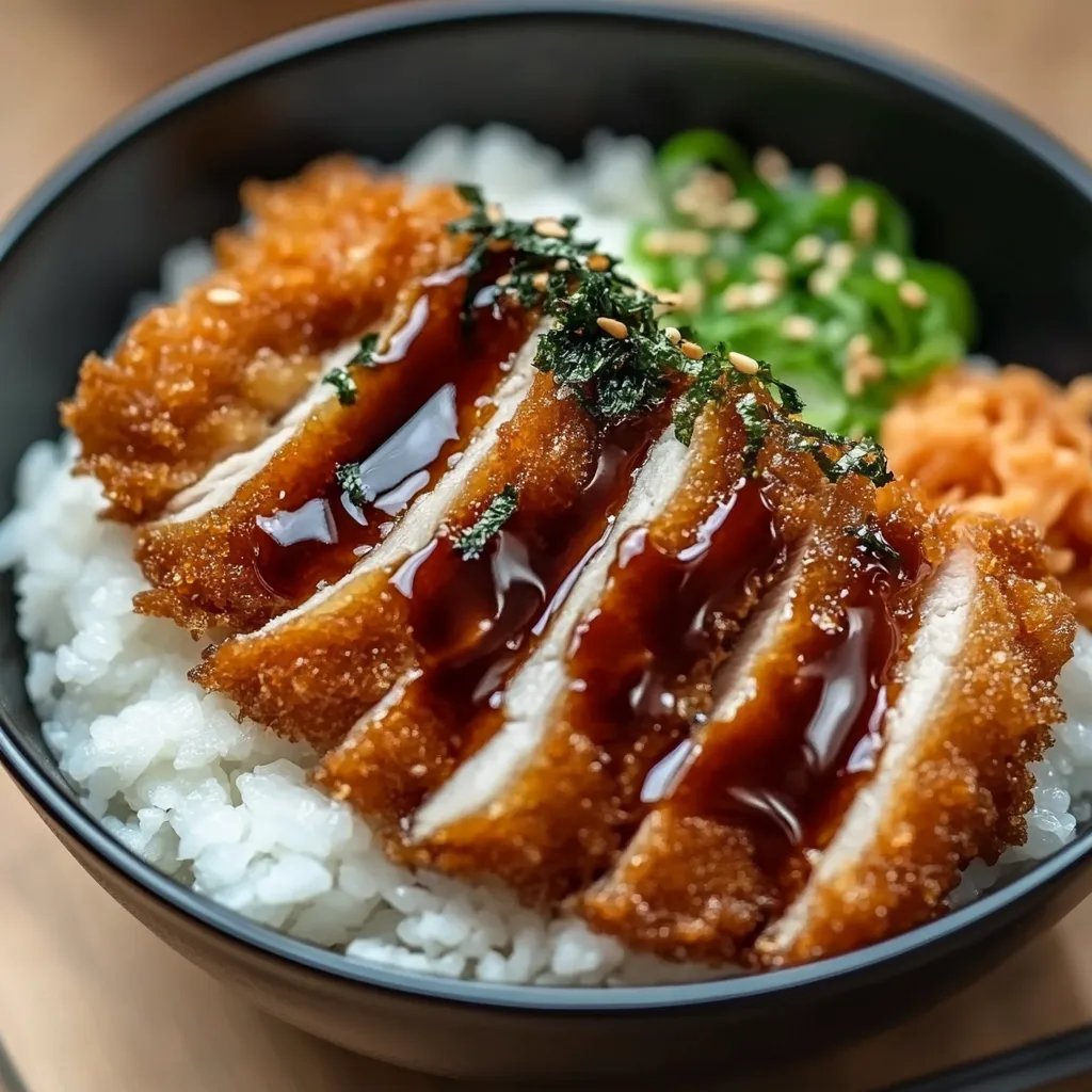 Japanische Katsu-Bowls mit Tonkatsu-Sauce