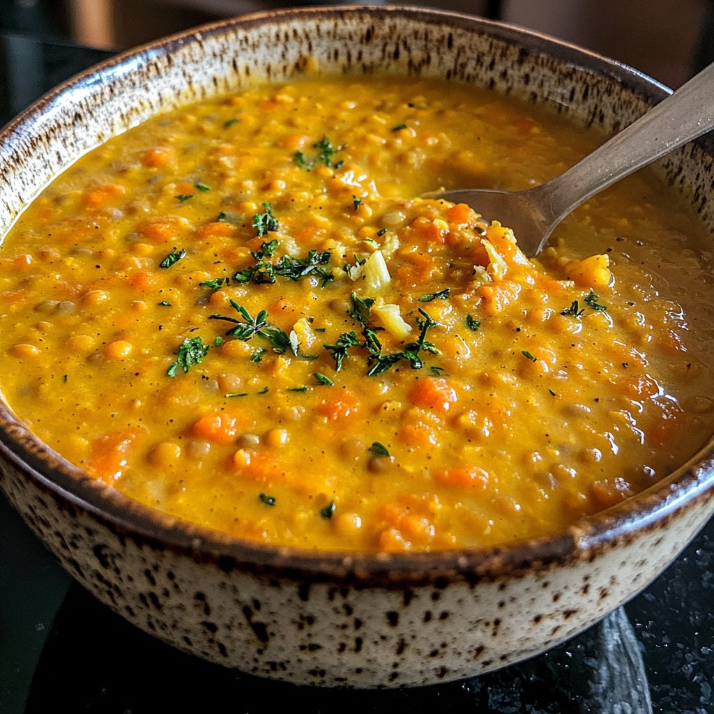 Linsensuppe mit Ingwer