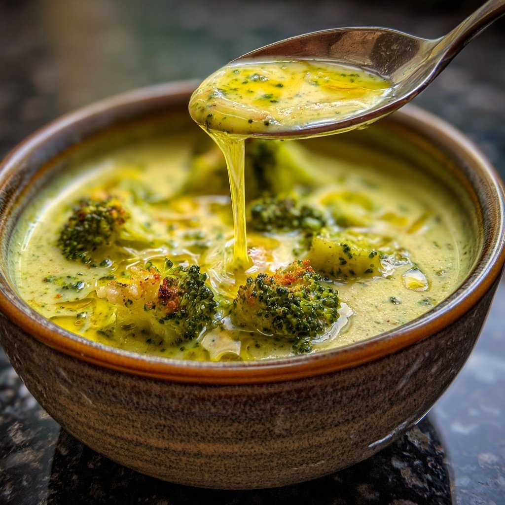 Brokkoli Suppe Mit Zitronen Öl