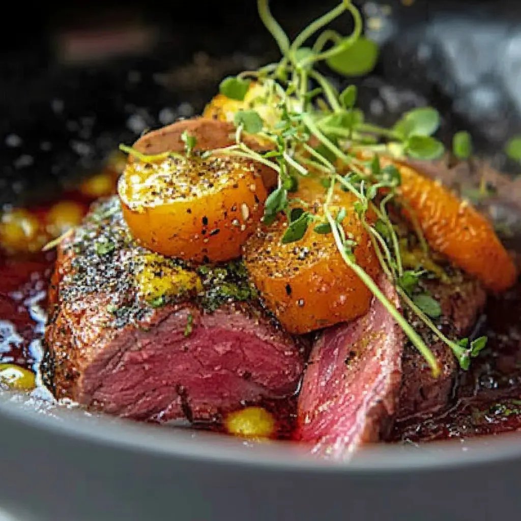 Reh-Schäufele mit Weck-Knödel, Wild-Preiselbeeren und Acker-Salat