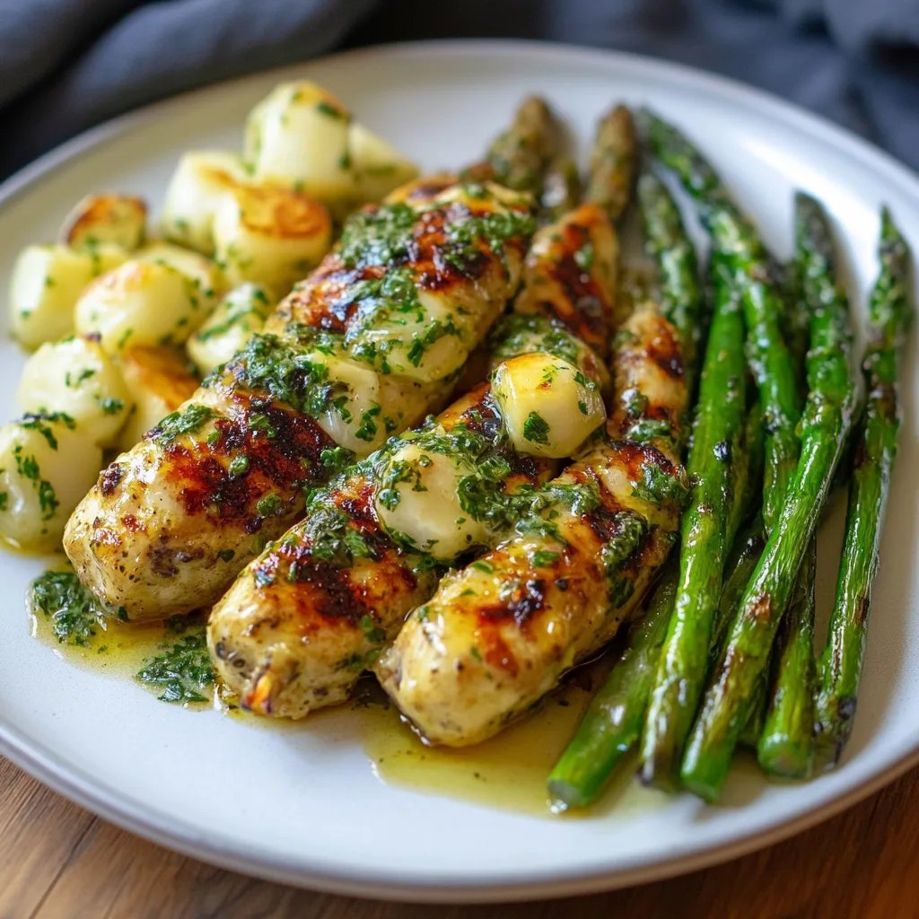 Gegrillter Spargel mit Sauce Gribiche
