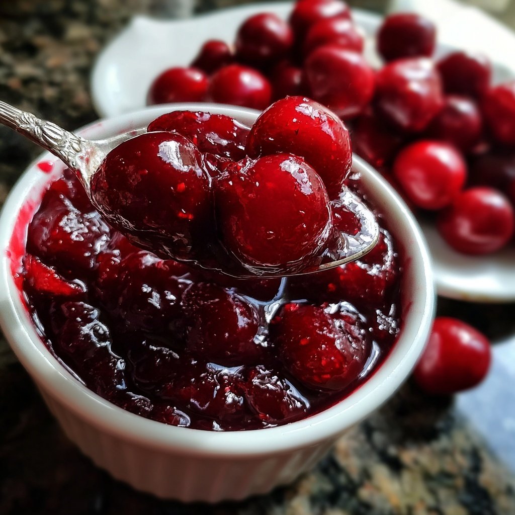 Rote Grütze mit Kirschen