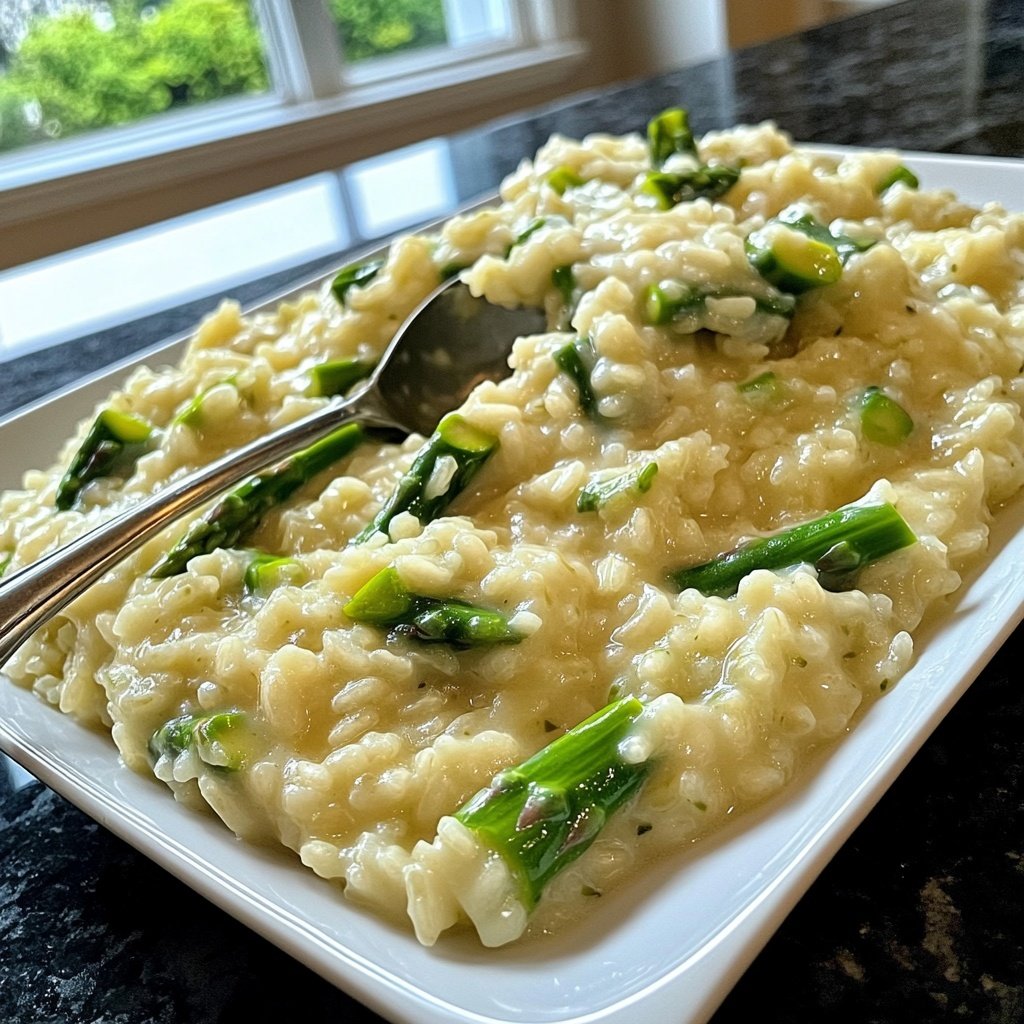 Risotto mit grünem Spargel