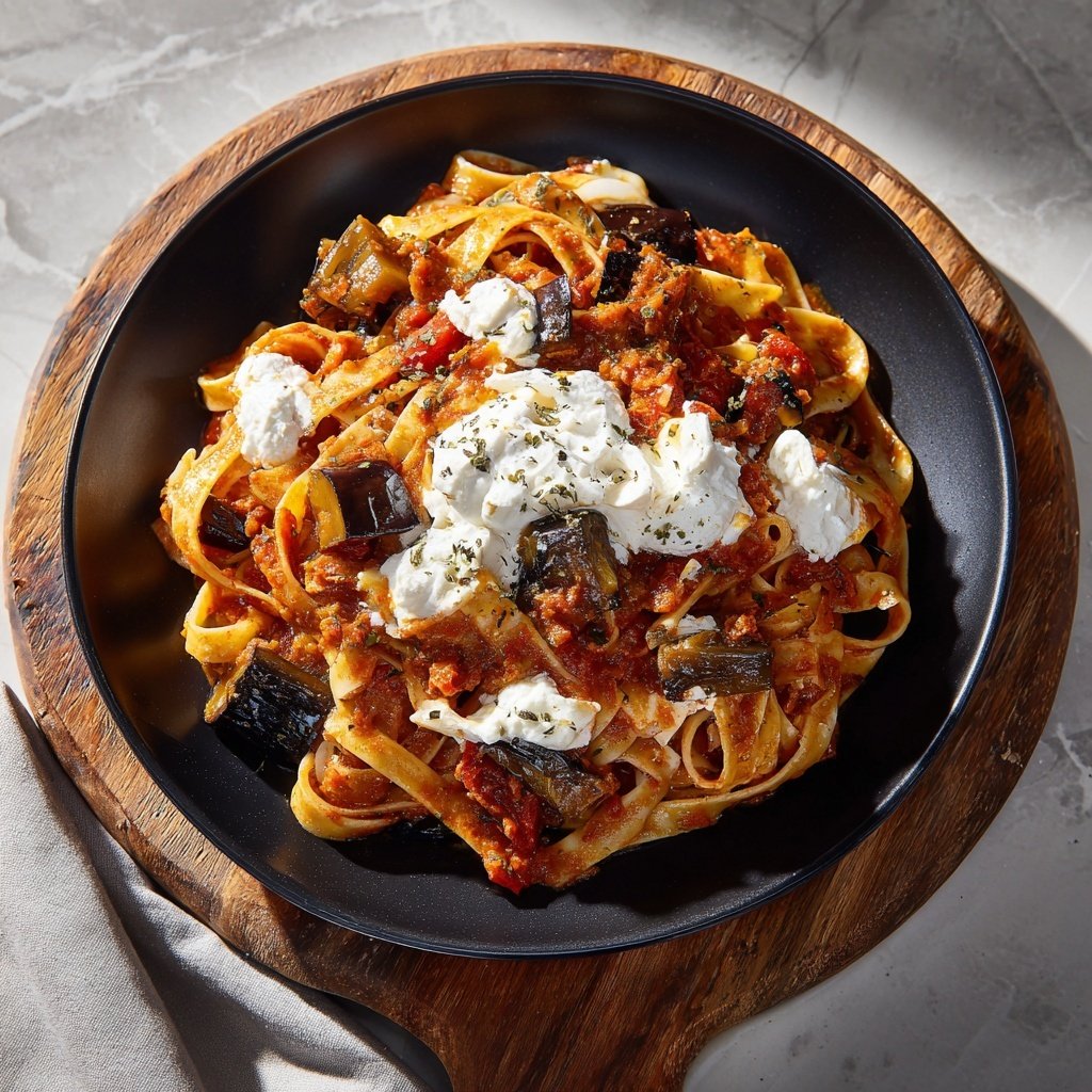 Internationale Küche Italienische Pasta alla Norma