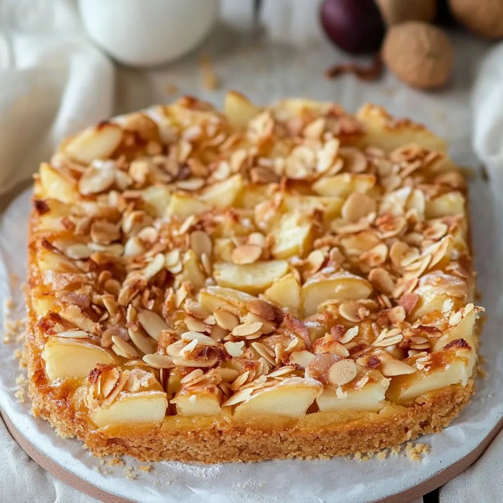 Saftiger Apfelkuchen mit Mandelkruste