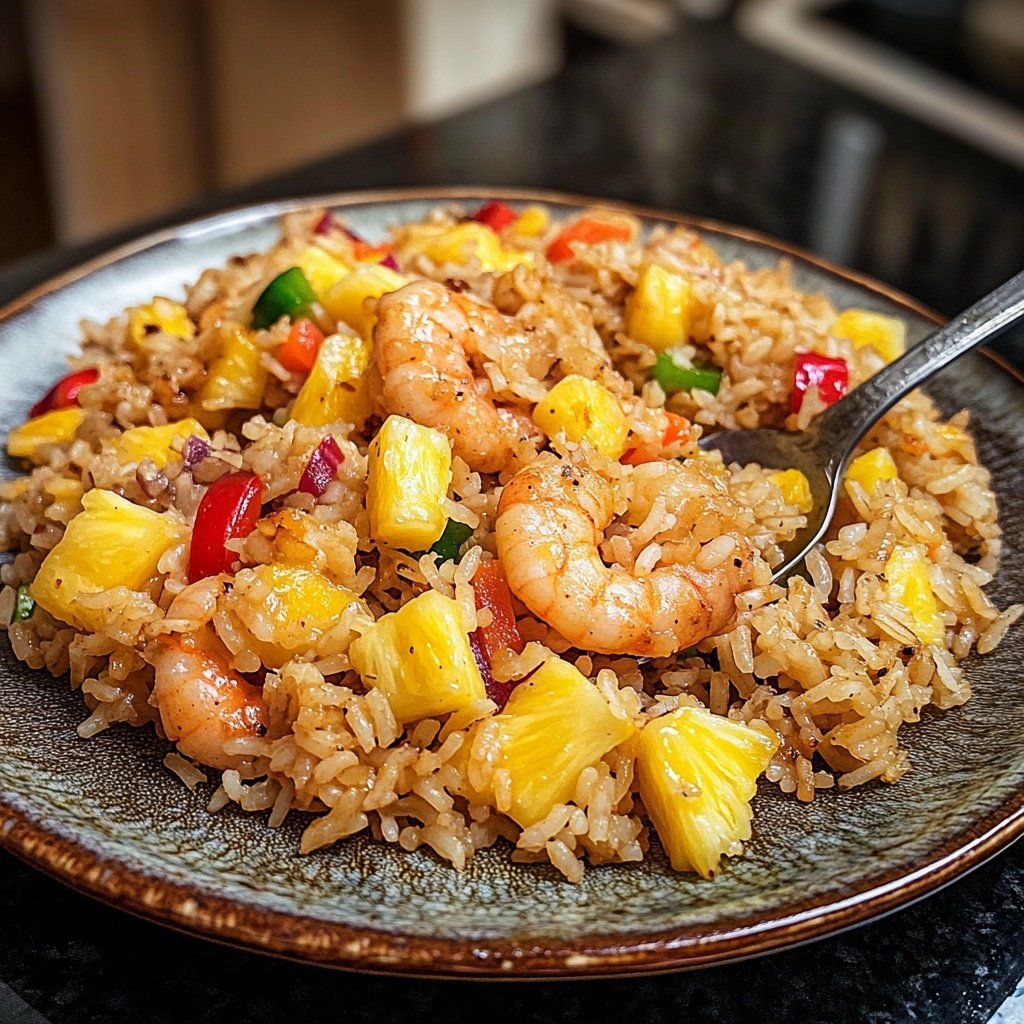 Gebratener Reis mit Ananas