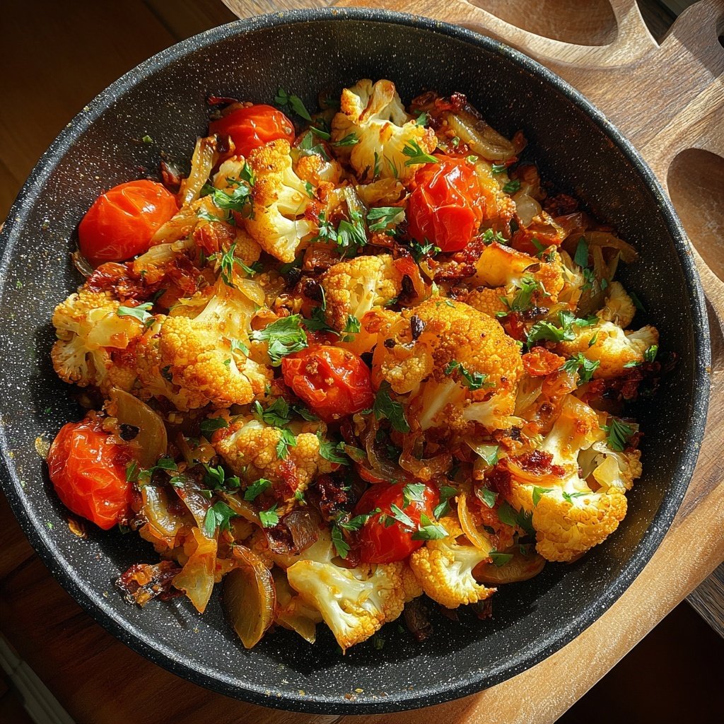 Blumenkohl Tomaten Pfanne